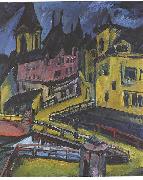 Ernst Ludwig Kirchner Pfortensteg in Chemnitz painting